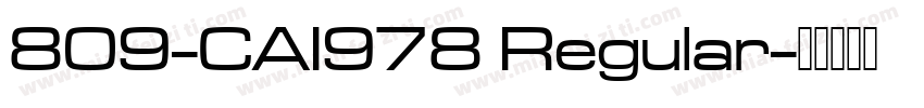 809-CAI978 Regular字体转换